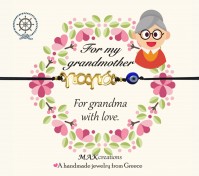 Χειροποίητο βραχιόλι ευχών για τη γιαγιά με επιχρυσωμένο μοτίφ