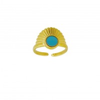 Δαχτυλίδι ανατέλλων ήλιος γαλάζιο χρώμα