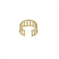 Γυναικείο δαχτυλίδι με διάτρητο σχέδιο σε χρυσό χρώμα