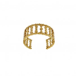 Γυναικείο δαχτυλίδι με διάτρητο σχέδιο σε χρυσό χρώμα