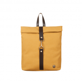 Τσάντα πλάτης mini rolltop σε μουσταρδί χρώμα