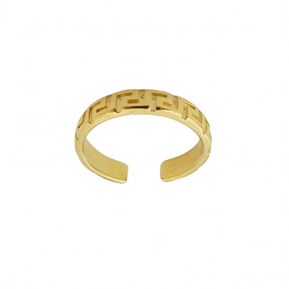 Ring with meanders in gold color
