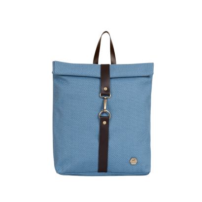 Τσάντα πλάτης mini rolltop σε γαλάζιο χρώμα