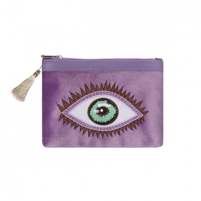 Eye design bag in purple color