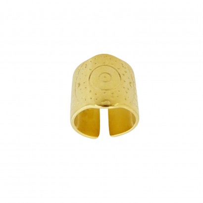 Statement ring with ethnic design