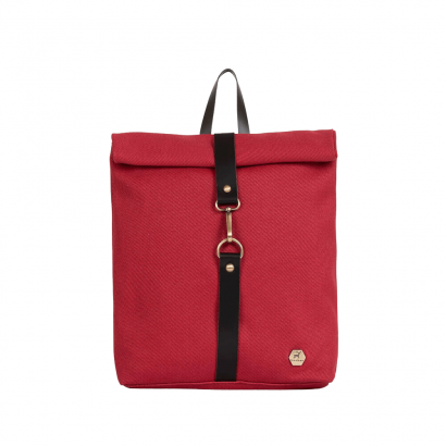 Τσάντα πλάτης mini rolltop σε κόκκινο χρώμα
