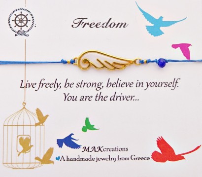 Χειροποίητο βραχιόλι ευχών Freedom
