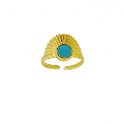 Δαχτυλίδι ανατέλλων ήλιος γαλάζιο χρώμα