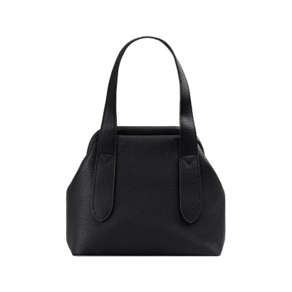 Γυναικεία τσάντα με λουράκια σε μαύρο χρώμα