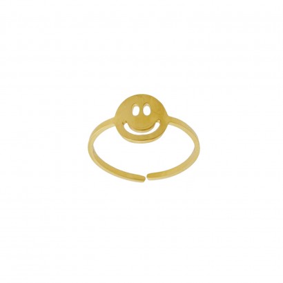 Δαχτυλίδι από ατσάλι με smiley
