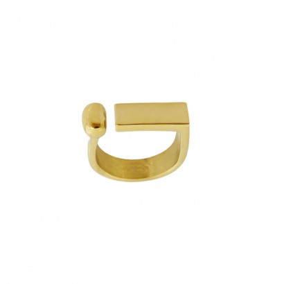 Μοντέρνο γυναικείο δαχτυλίδι σε χρυσό χρώμα