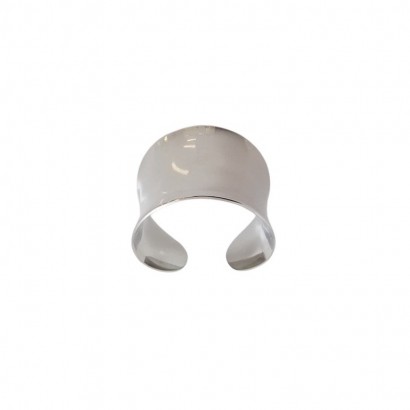 Statement ring made of stainless steel in silver