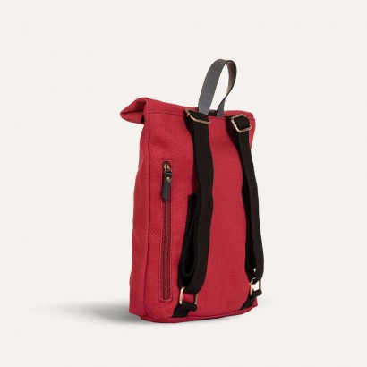 Τσάντα πλάτης mini rolltop σε κόκκινο χρώμα