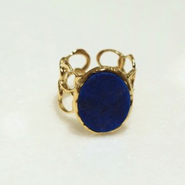 Δαχτυλίδι με φυσική πέτρα lapis lazuli