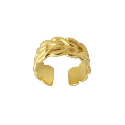 Δαχτυλίδι με σχέδιο αλυσίδα σε χρυσό χρώμα